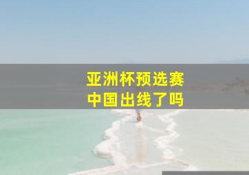 亚洲杯预选赛中国出线了吗