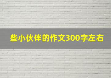 些小伙伴的作文300字左右