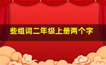 些组词二年级上册两个字