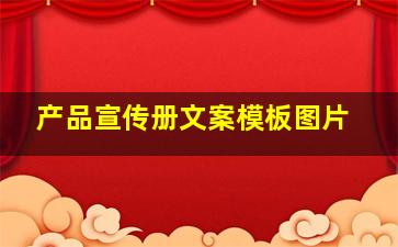 产品宣传册文案模板图片