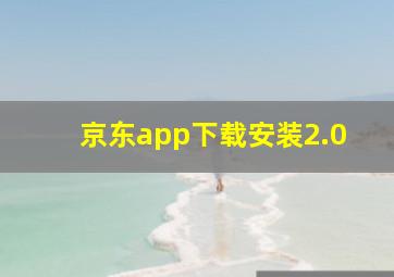 京东app下载安装2.0