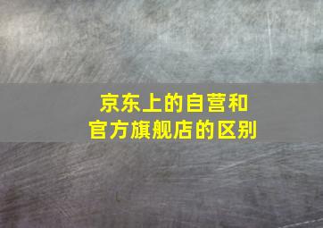 京东上的自营和官方旗舰店的区别