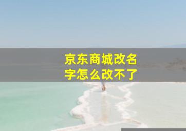 京东商城改名字怎么改不了