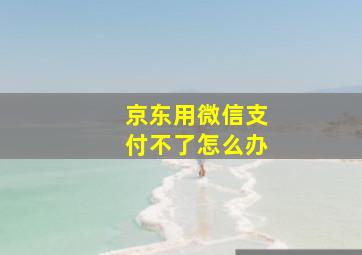 京东用微信支付不了怎么办