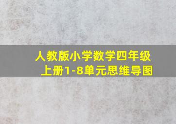 人教版小学数学四年级上册1-8单元思维导图