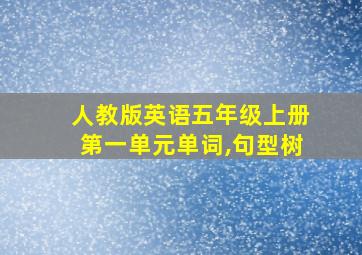 人教版英语五年级上册第一单元单词,句型树