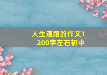 人生道路的作文1200字左右初中