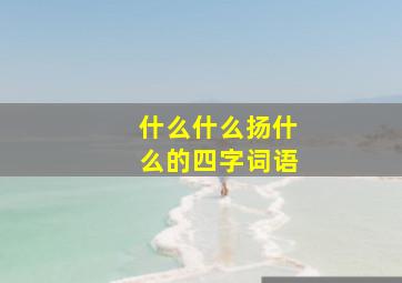 什么什么扬什么的四字词语