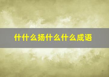 什什么扬什么什么成语