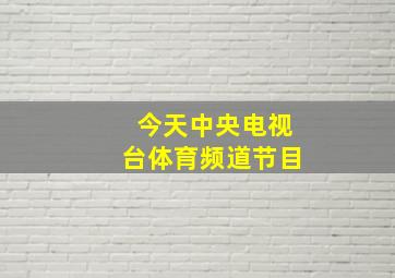 今天中央电视台体育频道节目