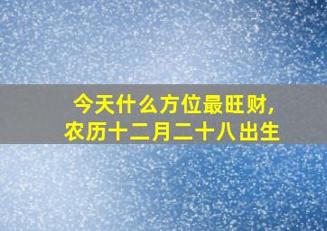 今天什么方位最旺财,农历十二月二十八出生