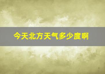 今天北方天气多少度啊