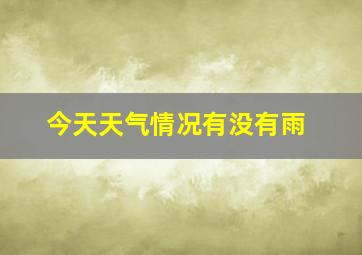 今天天气情况有没有雨