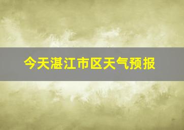 今天湛江市区天气预报