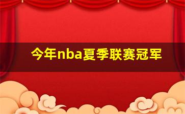 今年nba夏季联赛冠军