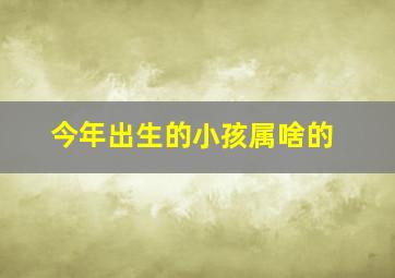 今年出生的小孩属啥的