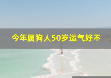 今年属狗人50岁运气好不