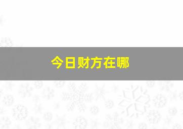 今日财方在哪