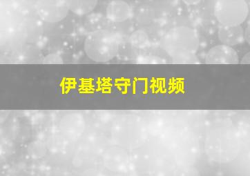 伊基塔守门视频