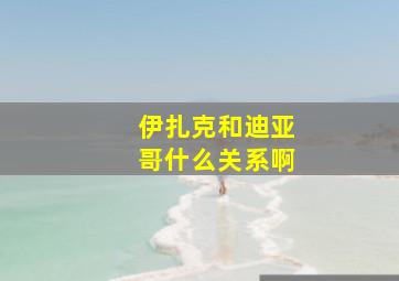 伊扎克和迪亚哥什么关系啊