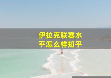 伊拉克联赛水平怎么样知乎