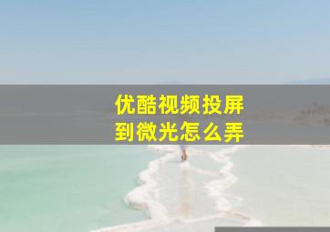 优酷视频投屏到微光怎么弄