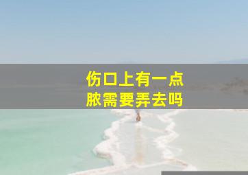 伤口上有一点脓需要弄去吗