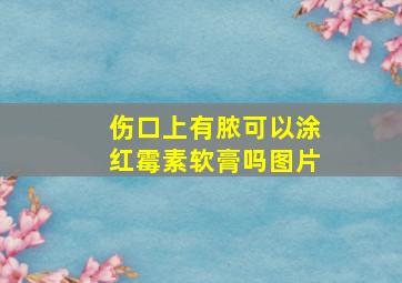 伤口上有脓可以涂红霉素软膏吗图片