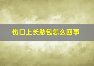 伤口上长脓包怎么回事