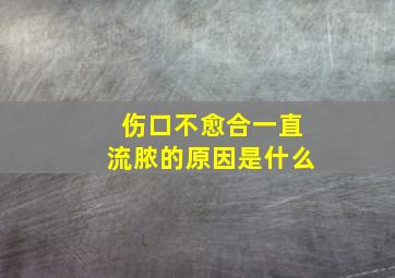 伤口不愈合一直流脓的原因是什么