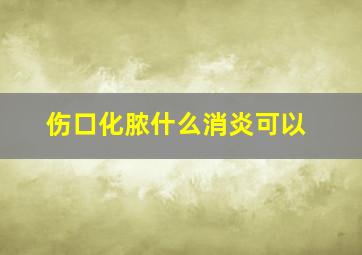 伤口化脓什么消炎可以