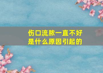 伤口流脓一直不好是什么原因引起的