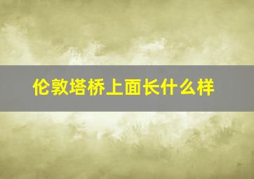 伦敦塔桥上面长什么样