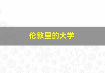 伦敦里的大学