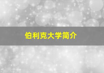 伯利克大学简介