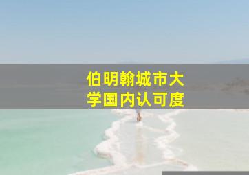 伯明翰城市大学国内认可度