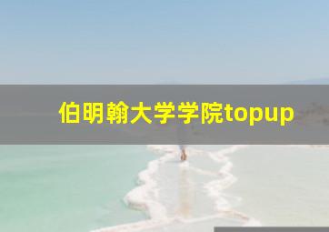 伯明翰大学学院topup