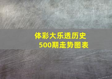 体彩大乐透历史500期走势图表