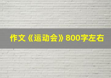 作文《运动会》800字左右