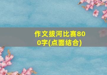 作文拔河比赛800字(点面结合)