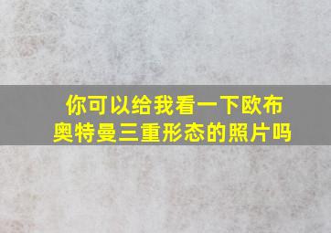 你可以给我看一下欧布奥特曼三重形态的照片吗