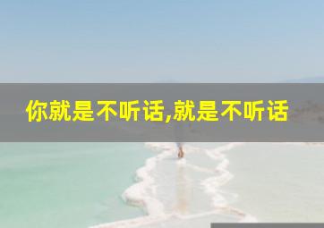 你就是不听话,就是不听话