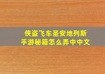 侠盗飞车圣安地列斯手游秘籍怎么弄中中文