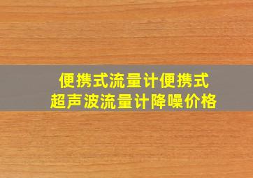 便携式流量计便携式超声波流量计降噪价格