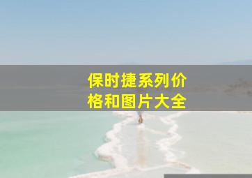 保时捷系列价格和图片大全