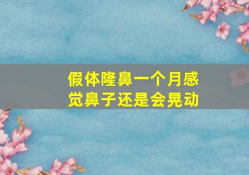 假体隆鼻一个月感觉鼻子还是会晃动