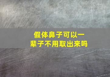 假体鼻子可以一辈子不用取出来吗