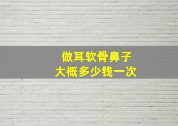 做耳软骨鼻子大概多少钱一次