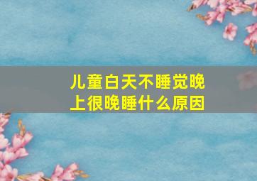 儿童白天不睡觉晚上很晚睡什么原因