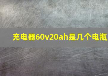 充电器60v20ah是几个电瓶